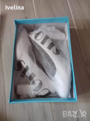 Дамски обувки-бели на ток/дебел ток, снимка 8 - Дамски обувки на ток - 38109954