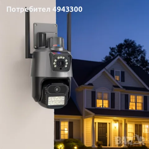 Двойна Smart WiFi безжична IP 6MPX камера 15108 + Подарък Карта памет HIKSEMI NEO 64GB 24369, снимка 3 - IP камери - 56046545
