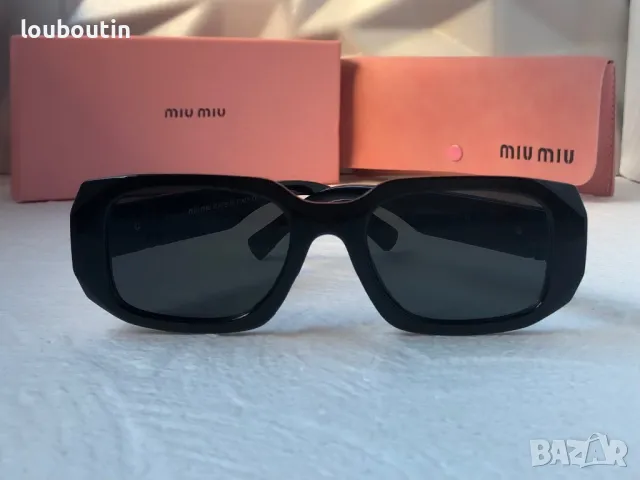 Miu 2024 дамски слънчеви очила правоъгълни 2 цвят бели черни, снимка 13 - Слънчеви и диоптрични очила - 47773788