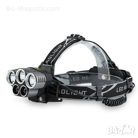 Професионален мощен LED фенер туристически челник за глава лов риболов планинарство преходи каска, снимка 5 - Къмпинг осветление - 50938609