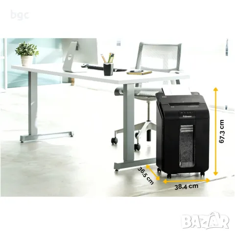 Унищожител На Документи Fellowes Automax 100M, 100 листа, Mini cut - 24 месеца гаранция, снимка 5 - Друго - 48724931
