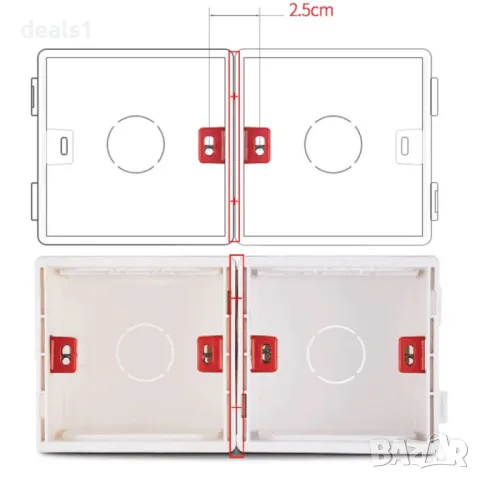86-Type PVC Монтажна кутия за SONOFF Превключватели, снимка 6 - Други стоки за дома - 47866970