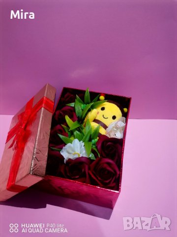 Кутия "Пчеличка" с рози, снимка 2 - Други - 44275421