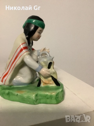 Фигурка порцелан отличен състояние произведено в Япония, снимка 3 - Фигурки - 54012784