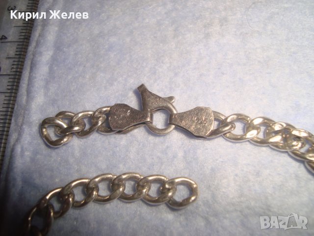 СТАРА СРЕБЪРНА РЕТРО АРТ ГРИВНА НАДПИС " HOPE " / НАДЕЖДА  Сребро 925 НУЖДА от ЛЕКА РЕСТАВРАЦИЯ32395, снимка 3 - Гривни - 38331187