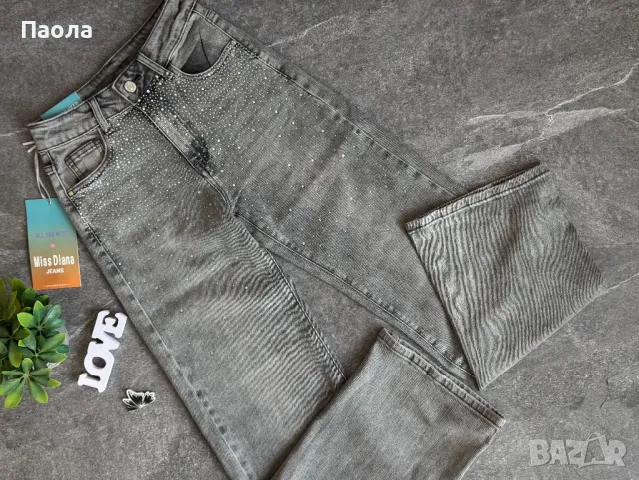 Дамски дънки с камъни , снимка 5 - Дънки - 49684681