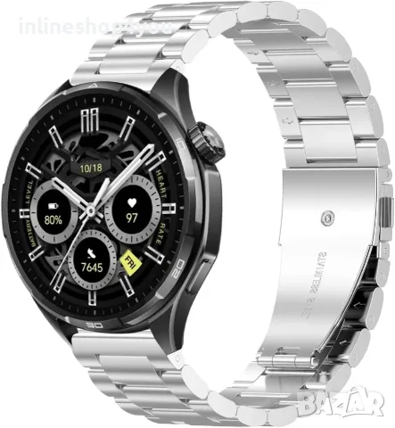 Метална Стоманена Верижка за часовник HONOR Watch 6 - Сребрист