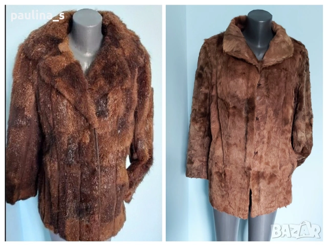 Две различни / Палто от нутрия и чинчила/ естествена кожа с косъм