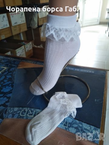 Детски чорапи с дантела, снимка 2 - Чорапи - 37652575