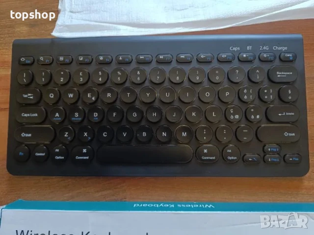 НОВА, ТЕСТВАНА безжична клавиатура с блутут и донгъл, компактна тиха клавиатура за лаптоп, компютър