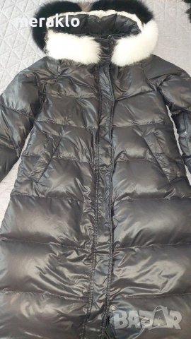 Намаление Черен пухен разкош, гъши пух и естествена яка, снимка 5 - Якета - 40032757