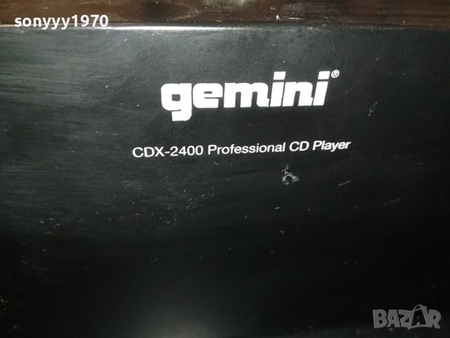 GEMINI CDX-2400 PROFESSIONAL CD PLAYER-ВНОС GERMANY 3108231047, снимка 15 - Ресийвъри, усилватели, смесителни пултове - 42030712
