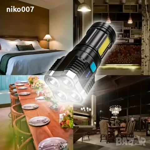 Супер Ярък USB Зареждаем LED Фенер, снимка 7 - Друга електроника - 50317003