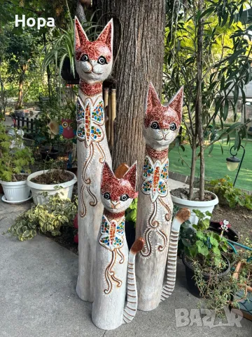 Котки от дърво, снимка 5 - Декорация за дома - 32580149