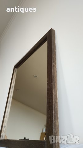 Голямо старо дървено огледало - 85/70см, снимка 5 - Антикварни и старинни предмети - 37002853