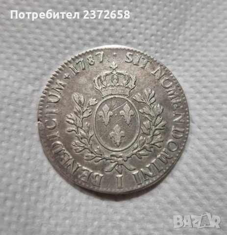 Франция 1 екю 1787 Луи XVI