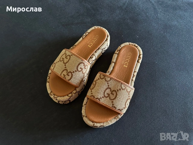Gucci дамски чехли номер 39-40, снимка 3 - Чехли - 54142914