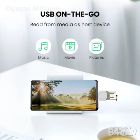 Aдаптер тип C USB C преносим конвертор за Macbook Xiaomi Samsung, снимка 2 - USB кабели - 39655155