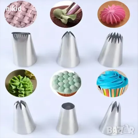 6 бр сет 1M 1A 6B 853 895 113 накрайници накрайник за пош крем украса декор торта