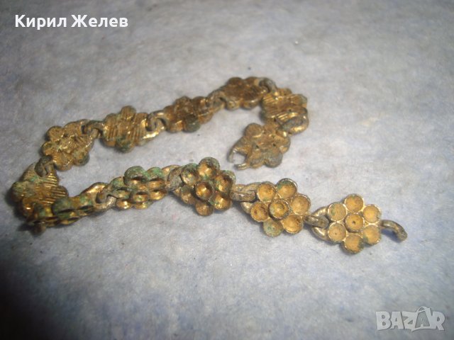 СТАРА ФЛОРАЛНА ЗЛАТИСТА ГРИВНА в ЕТНОГРАФСКИ СТИЛ 68951, снимка 3 - Антикварни и старинни предмети - 37685796