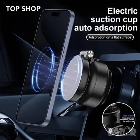 Автомобилна магнитна стойка за телефон Foluu, разтегателна + сензорен превключвател, снимка 5 - Аксесоари и консумативи - 49340599