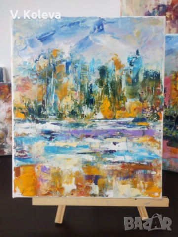 Абстрактна картина, маслени бои, снимка 2 - Картини - 52811583