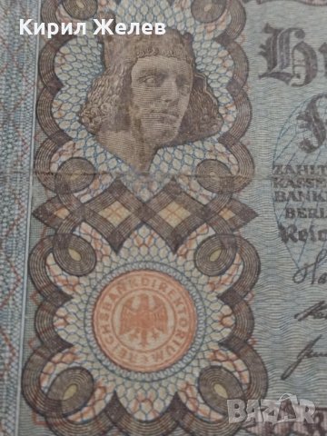 Райх банкнота -  Германия - 100 марки / 1920 година - 17900, снимка 5 - Нумизматика и бонистика - 31019842