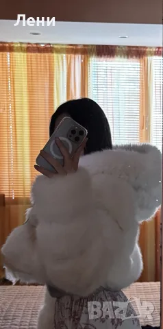 Бяло пухено яке fur coat , снимка 2 - Якета - 56293335