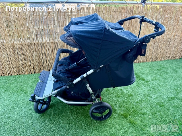 Количка за близнаци Mountain Buggy Duet v3 black , Маунтайн Бьги дует