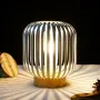 JHY DESIGN USB акумулаторна нощна лампа безжична метална клетка LED фенер, за декорация на парти, снимка 3