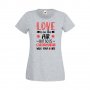 Дамска тениска Свети Валентин Love Is In The Air But So Is Coronavirus, снимка 2