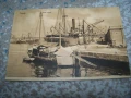 Стара пощенска картичка от пристанището в Триест, параход, снимка 3