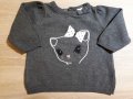 Бебешко пуловерче H&M ,,Коте"🐱 р-р 62, снимка 2