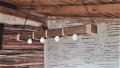 Дървени винтидж полилеи - ръчна изработка за дома, тераса, механа, барбекю, битова стая, битов кът, снимка 3