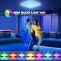LEZOE RGB LED таванна лампа с димируема светлина и дистанционно управление, 18W 1800lm, снимка 3