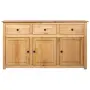 vidaXL Сайдборд, 135x40x80 см, бор масив, стил Панама（SKU: 282703）, снимка 2