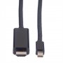 Кабел Mini DisplayPort - HDMI 2м, 4K Черен Digital One SP01260 Mini DP M към HDMI M, снимка 2