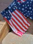 Летни къси дънкови панталони с принт на американското знаме, снимка 1 - Къси панталони и бермуди - 44478738