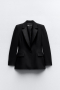 Дамско черно сако Н&М , снимка 1 - Сака - 44932245