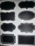 32 Големи Самозалепващи черни Етикети Лепенки Емблеми стикери надпис буркани кутии ръчна изработка