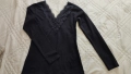 Черна нова блуза с V-образно деколте, S размер, снимка 2