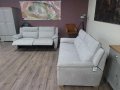 Комплект светло сиви дивани от плат две тройки, снимка 8