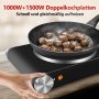 CUSIMAX Hob 2 Електрически чугунен котлон 2 плочи с двоен контрол на температурата, преносим котлон , снимка 4