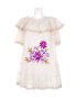 Бежова дантелена рокля от памук Chic by Tantra - M
