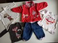 Памучни блузки и/ или дънки 12 месеца, снимка 1 - Комплекти за бебе - 31330500