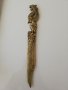 Античен китайски месингов нож за писма-рядък и уникален, снимка 7