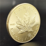  монета златна сувенир креативен подарък Канадски кленов лист 1OZ, снимка 1 - Нумизматика и бонистика - 36469867