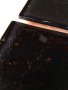 Комплект луксозни подложки за сервиране (coasters) textured glass черни с бронзови люспи, снимка 5