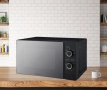 Микровълнова фурна 20L, черна, огледална, механична, снимка 6