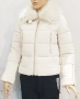 Късо дамско зимно яке - екрю, снимка 2